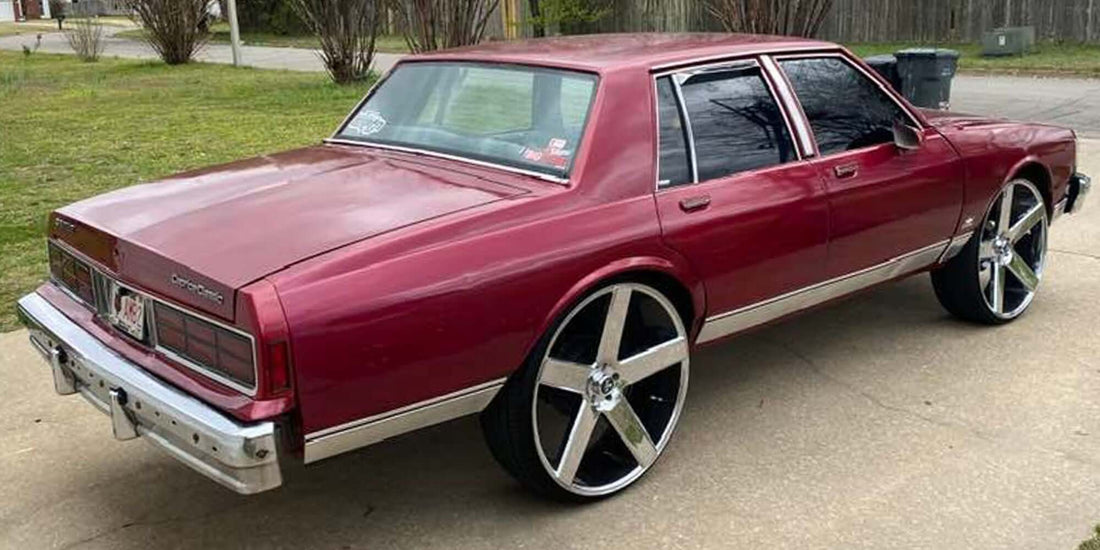 Box Chevy Caprice Classic on 26-inch dub wheels