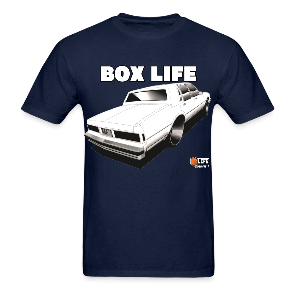 Box Chevy Life White LS Brougham T-Shirt - AverageTApparel-