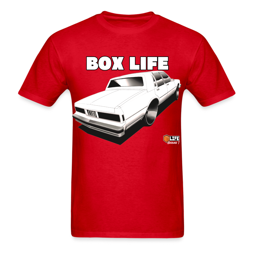 Box Chevy Life White LS Brougham T-Shirt - AverageTApparel-