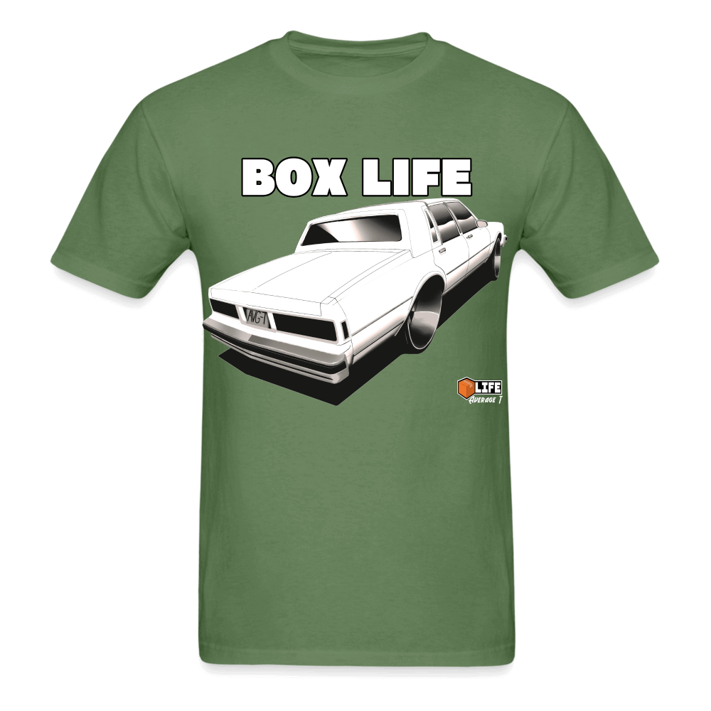 Box Chevy Life White LS Brougham T-Shirt - AverageTApparel-