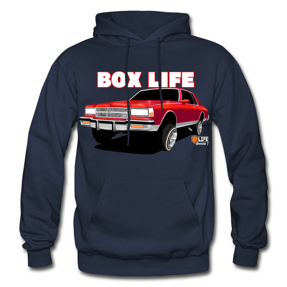 Box Chevy Life Lowrider Landau caprice Hoodie - AverageTApparel-