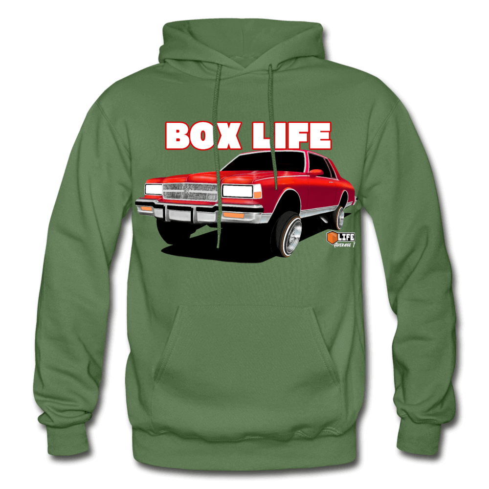 Box Chevy Life Lowrider Landau caprice Hoodie - AverageTApparel-