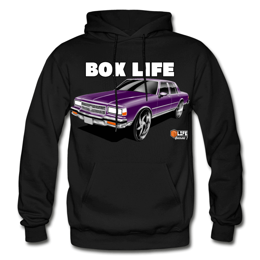 Box Chevy Life Purple Baldhead  Hoodie - black