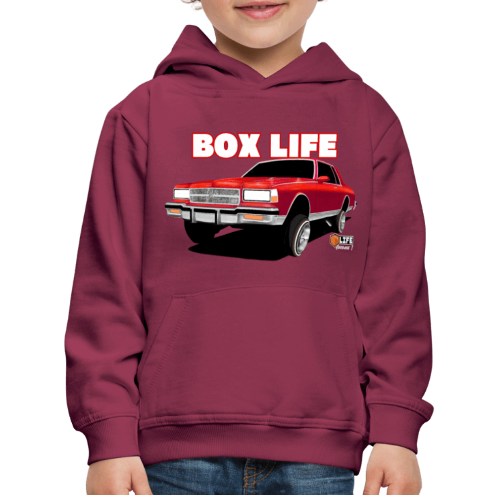 Box Chevy Life Lowrider Landau Kids caprice Hoodie - AverageTApparel-