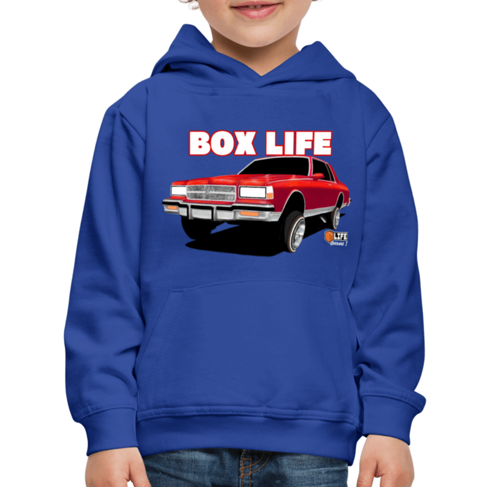 Box Chevy Life Lowrider Landau Kids caprice Hoodie - AverageTApparel-