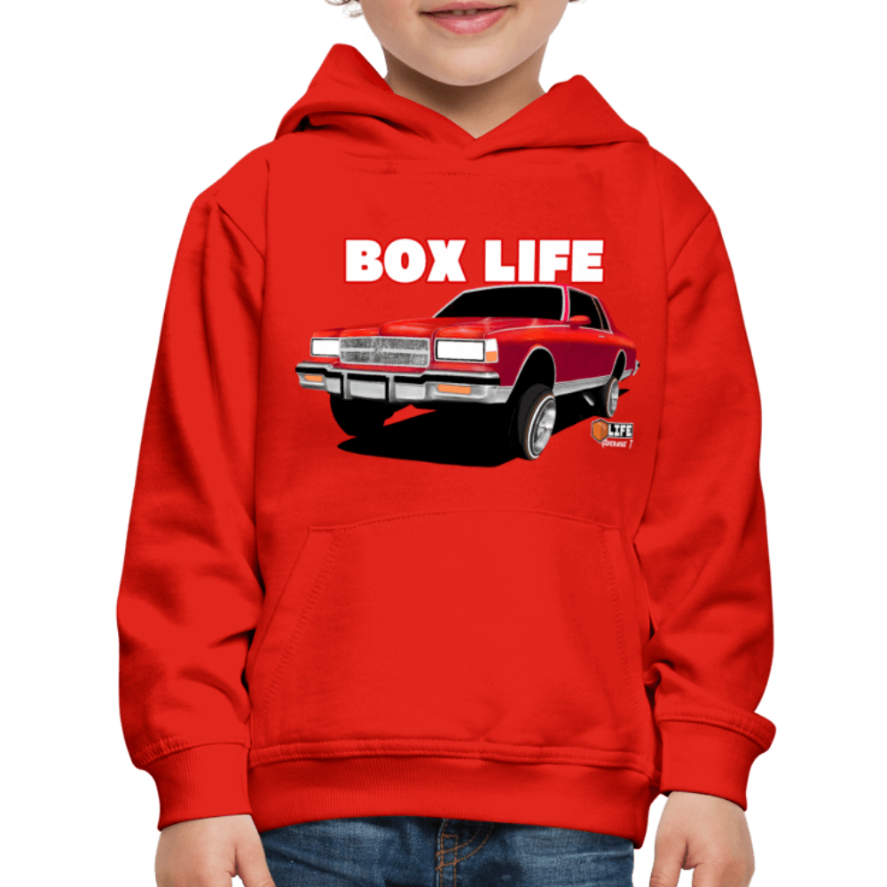 Box Chevy Life Lowrider Landau Kids caprice Hoodie - AverageTApparel-