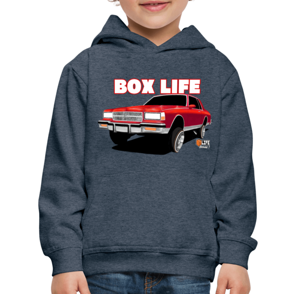 Box Chevy Life Lowrider Landau Kids caprice Hoodie - AverageTApparel-