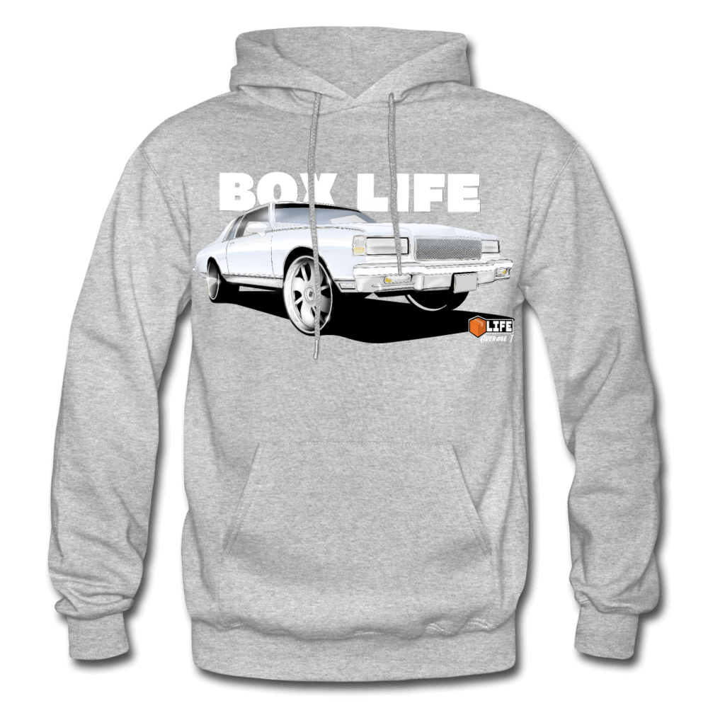 Box Chevy Life White Landau Hoodie - heather gray