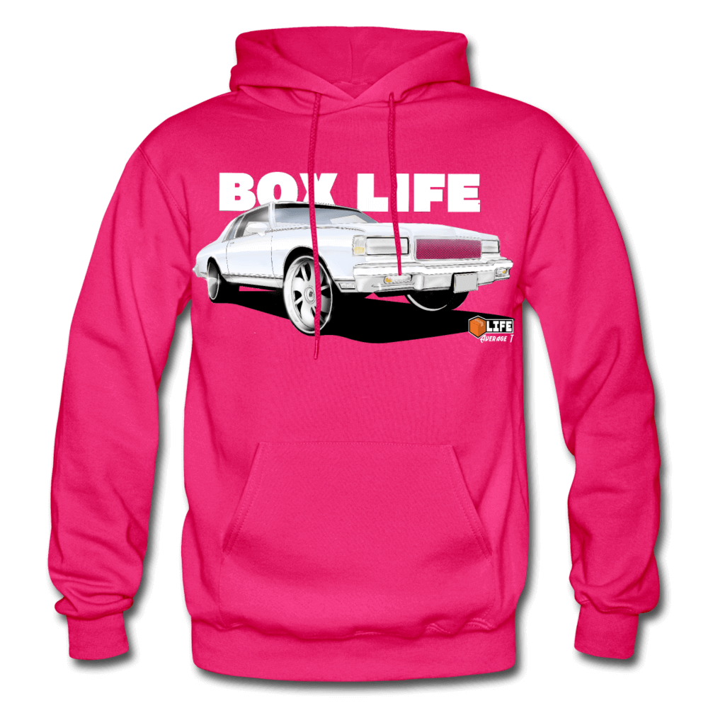 Box Chevy Life White Landau Hoodie - fuchsia