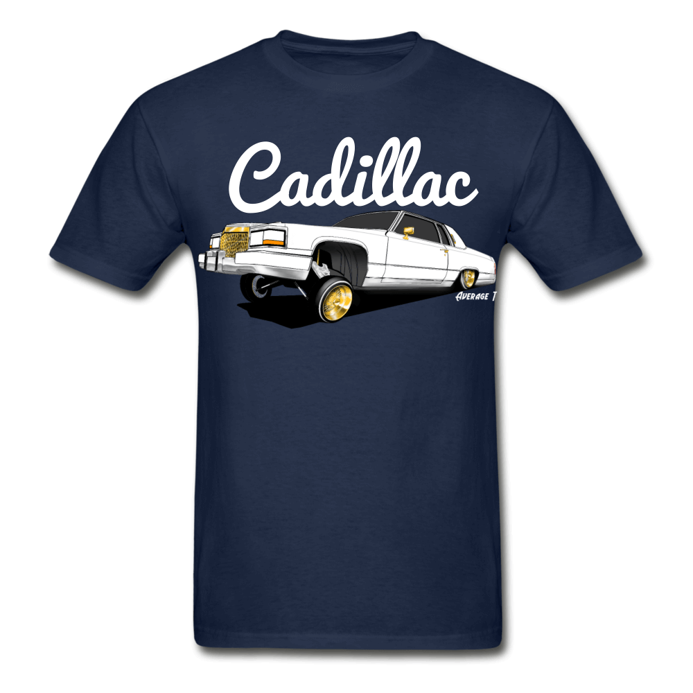 Cadillac Coupe Deville Lowrider White T-Shirt - AverageTApparel-