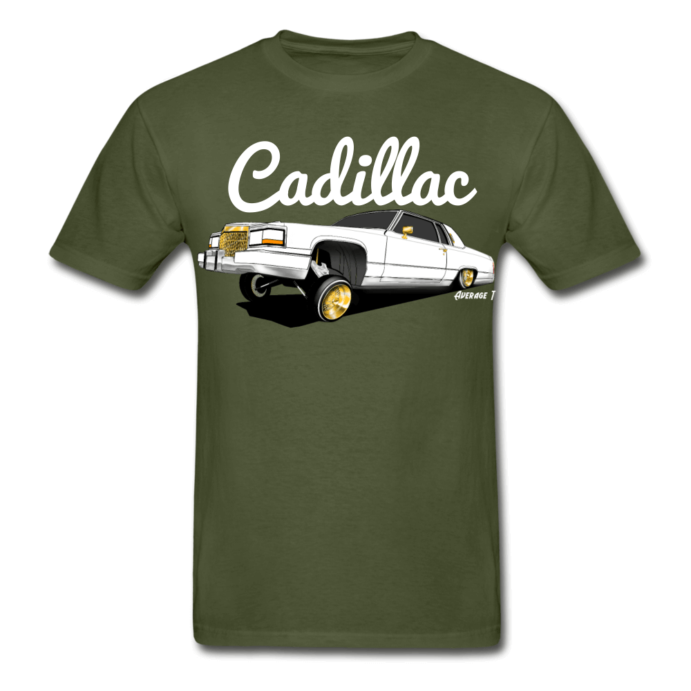 Cadillac Coupe Deville Lowrider White T-Shirt - AverageTApparel-