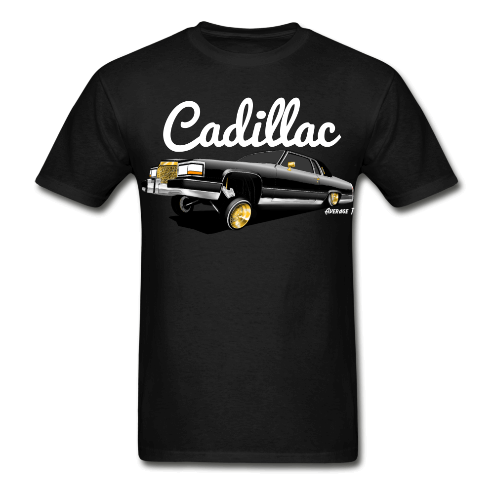 Cadillac Coupe Deville Lowrider Black T-Shirt - AverageTApparel-