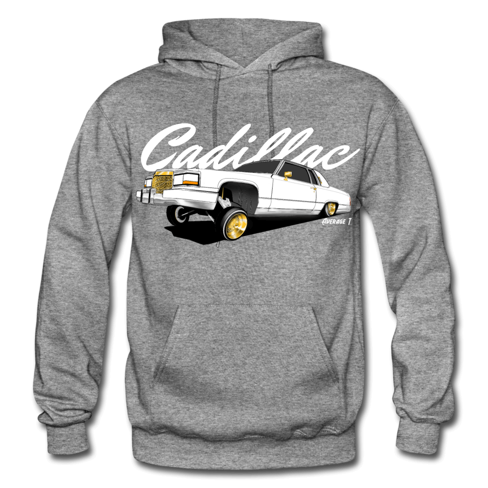 Cadillac Coupe Deville Lowrider White Hoodie - AverageTApparel-