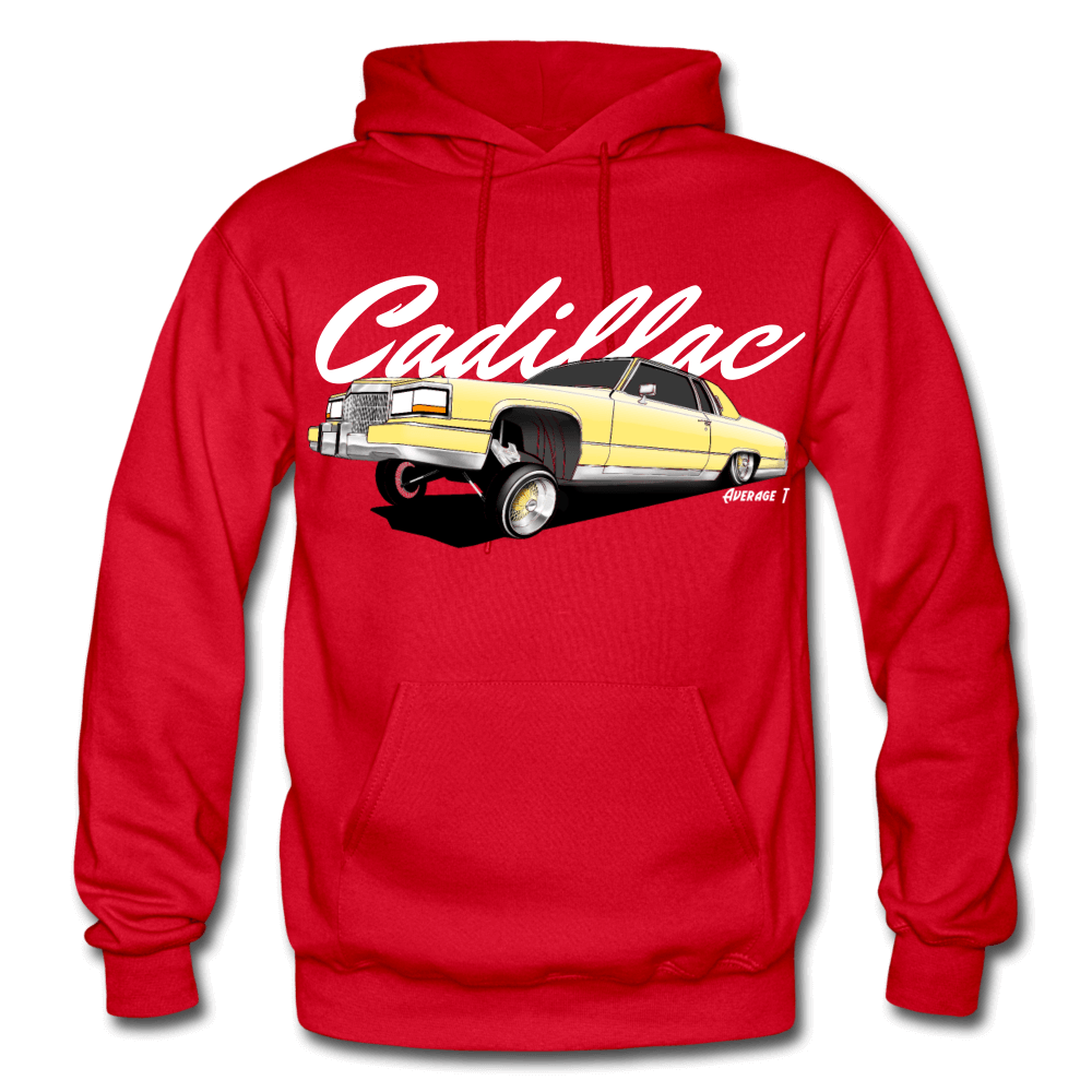 Cadillac Coupe Deville Lowrider Yellow Hoodie - AverageTApparel-