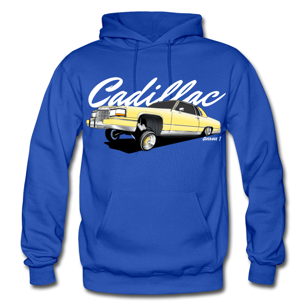 Cadillac Coupe Deville Lowrider Yellow Hoodie - AverageTApparel-