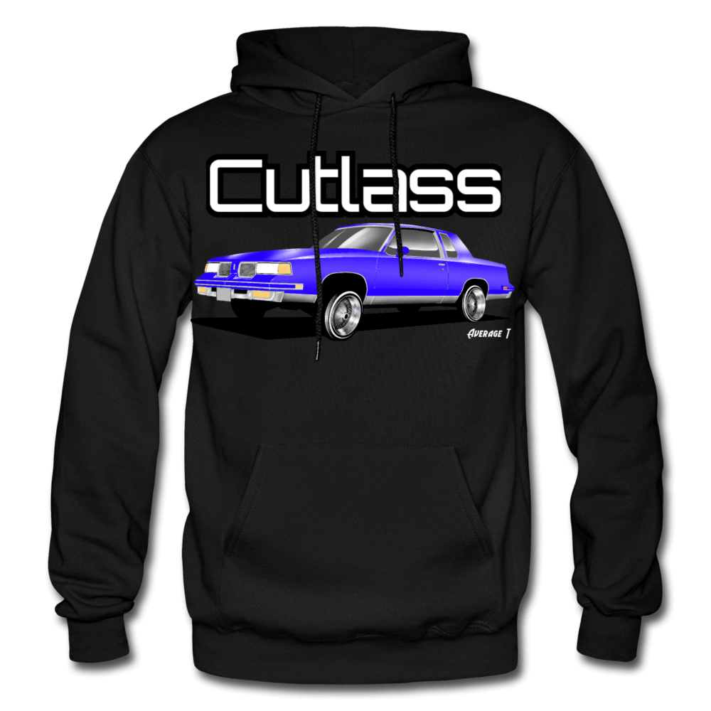 Oldsmobile Cutlass Lowrider Blue Hoodie - AverageTApparel-