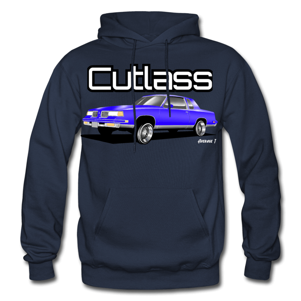 Oldsmobile Cutlass Lowrider Blue Hoodie - AverageTApparel-