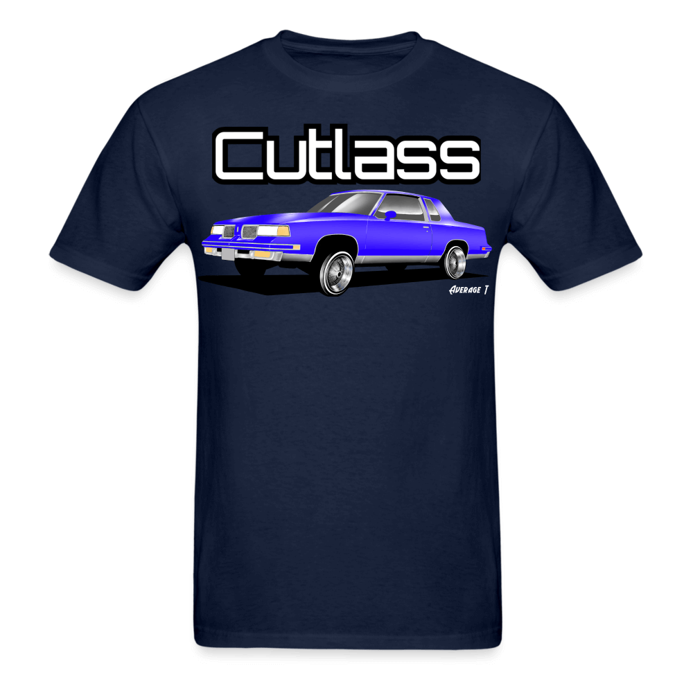 Oldsmobile Cutlass Lowrider Blue T-Shirt - AverageTApparel-