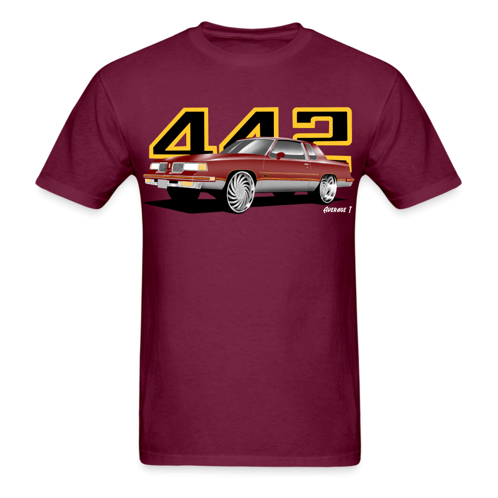 442 Cutlass Burgundy T-Shirt - AverageTApparel-
