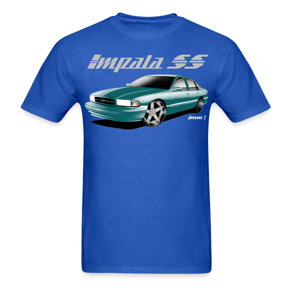 Chevy Impala SS Green with chrome wheels T-Shirt - AverageTApparel-