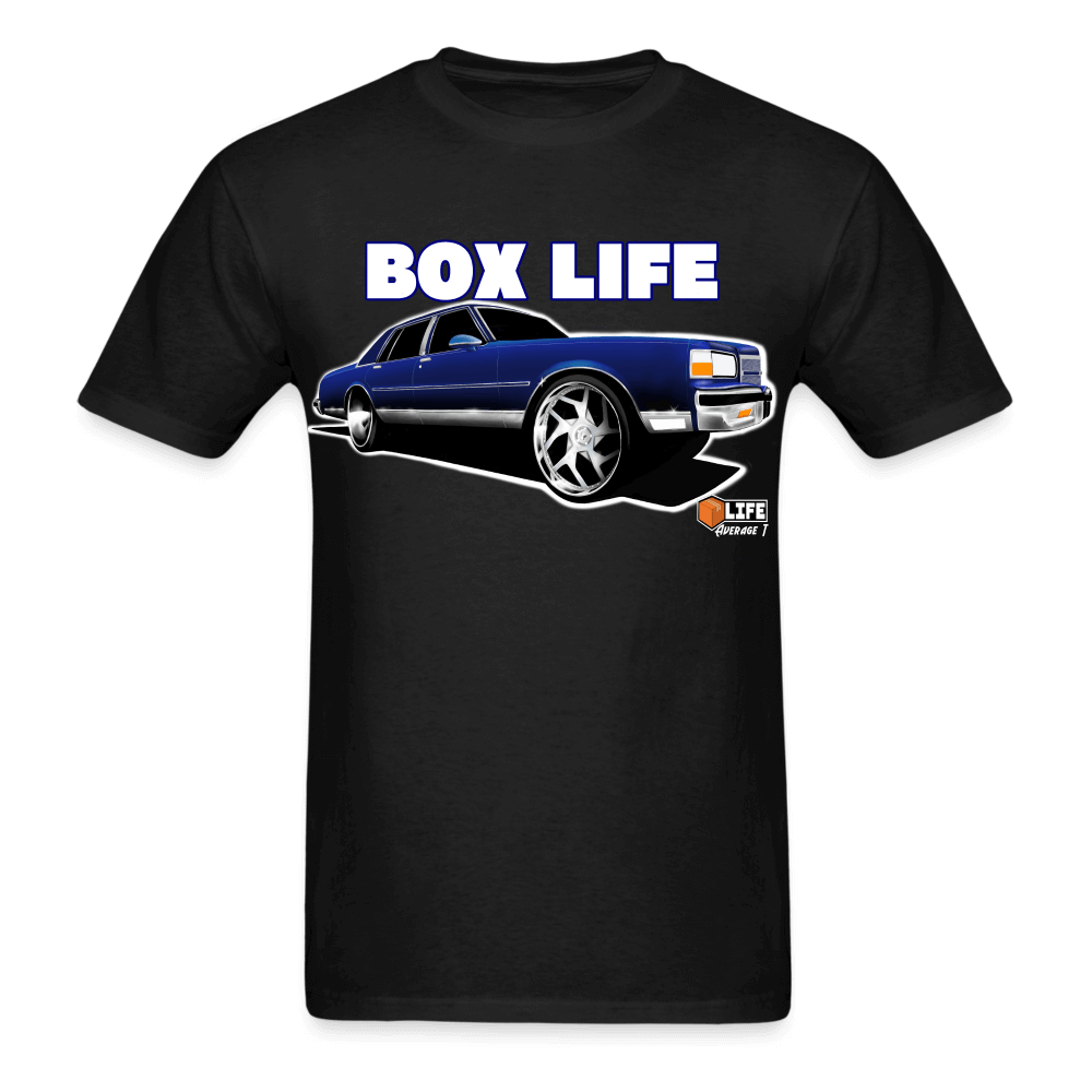 Box Chevy Life Blue Brougham T-Shirt - AverageTApparel-
