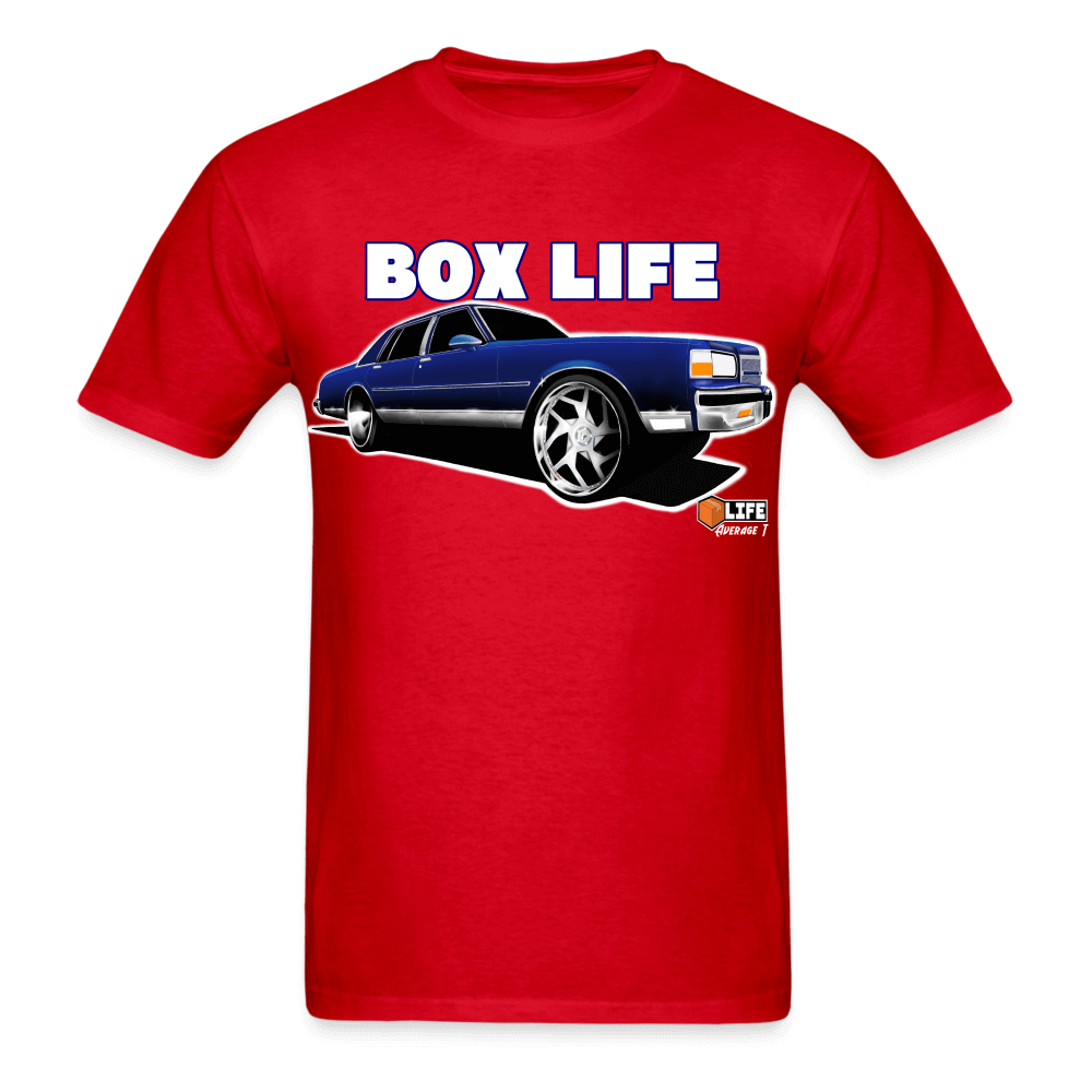 Box Chevy Life Blue Brougham T-Shirt - AverageTApparel-