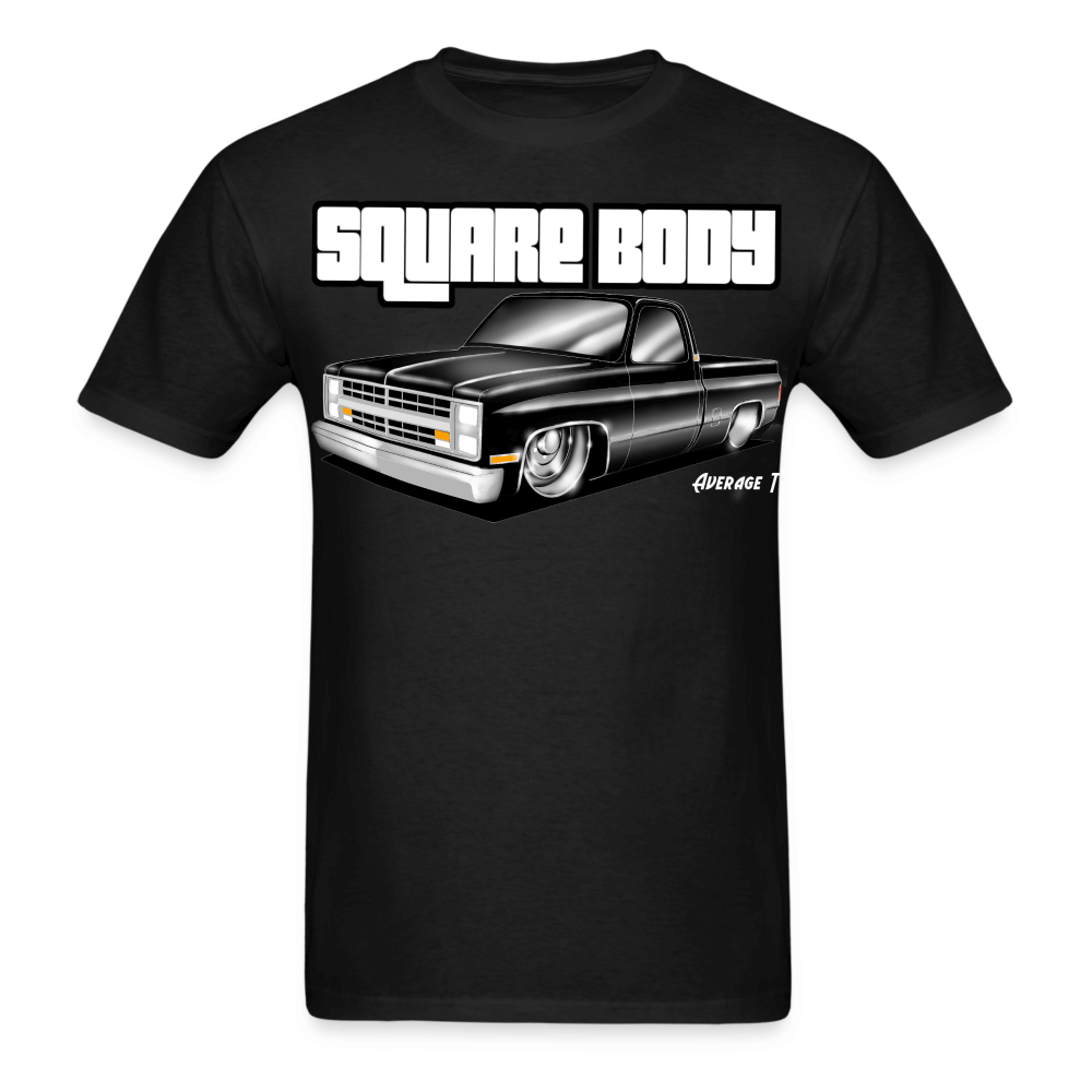 Square Body C10 Black T-Shirt - AverageTApparel-