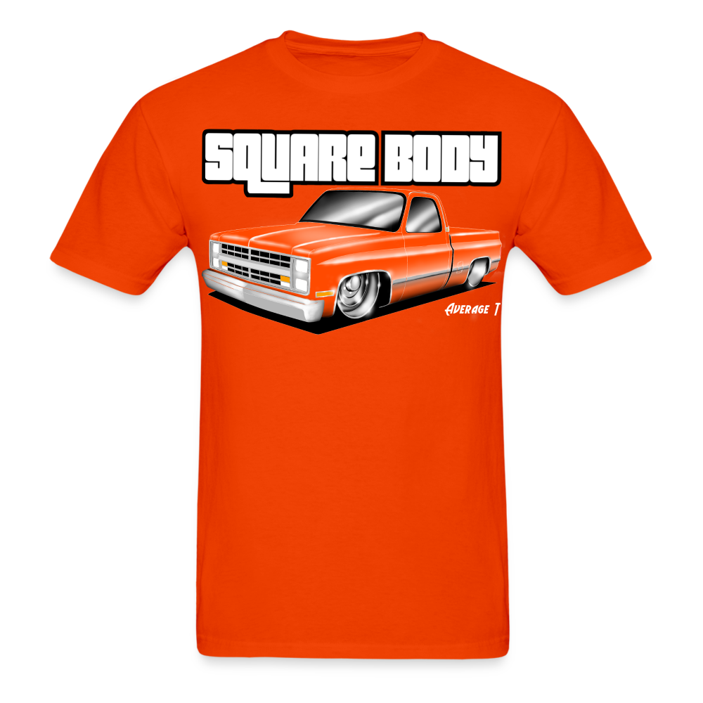 Orange Square Body T-Shirt - AverageTApparel-
