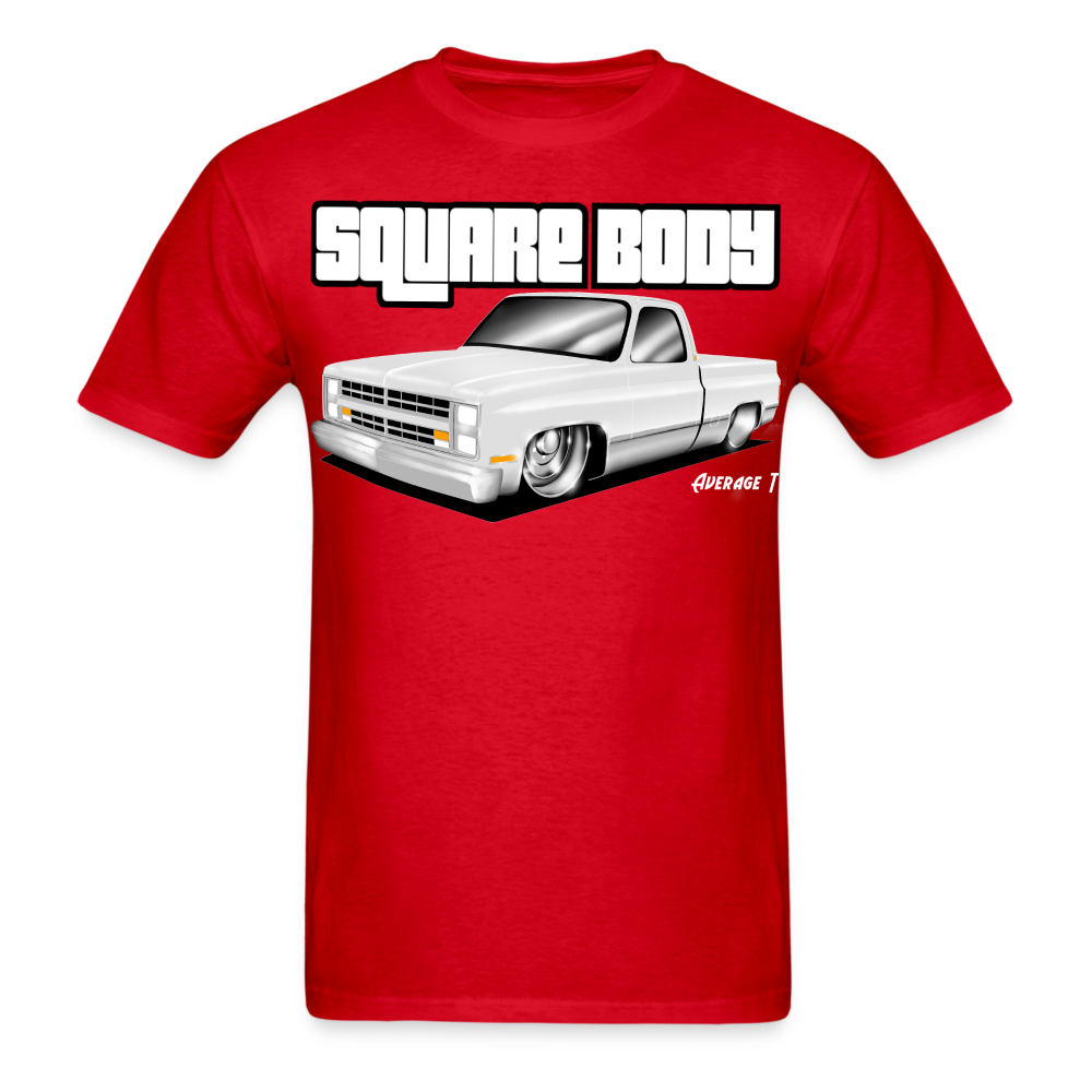 Square Body White T-Shirt - AverageTApparel-
