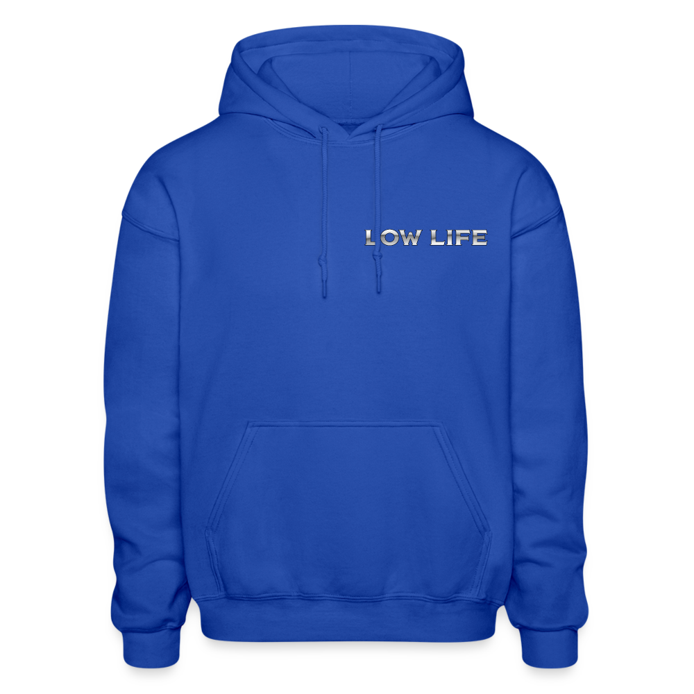 Low Life Cadillac Back Print  Hoodie - royal blue