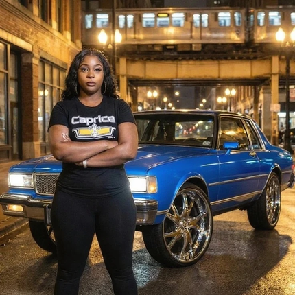 Caprice Classic Emblem T-Shirt, Box Chevy, Donk