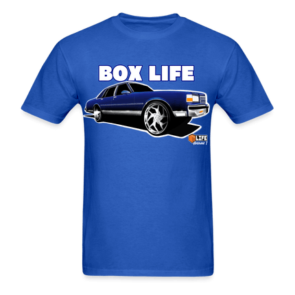 Box Chevy Life Blue Brougham T-Shirt - AverageTApparel-