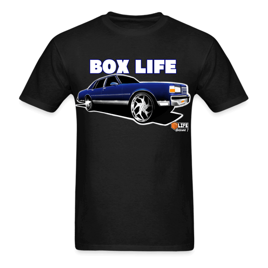 Box Chevy Life Blue Brougham T-Shirt - AverageTApparel-