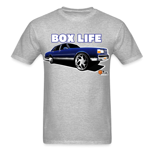 Box Chevy Life Blue Brougham T-Shirt - AverageTApparel-