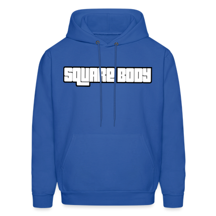 Square Body Letter Hoodie - royal blue