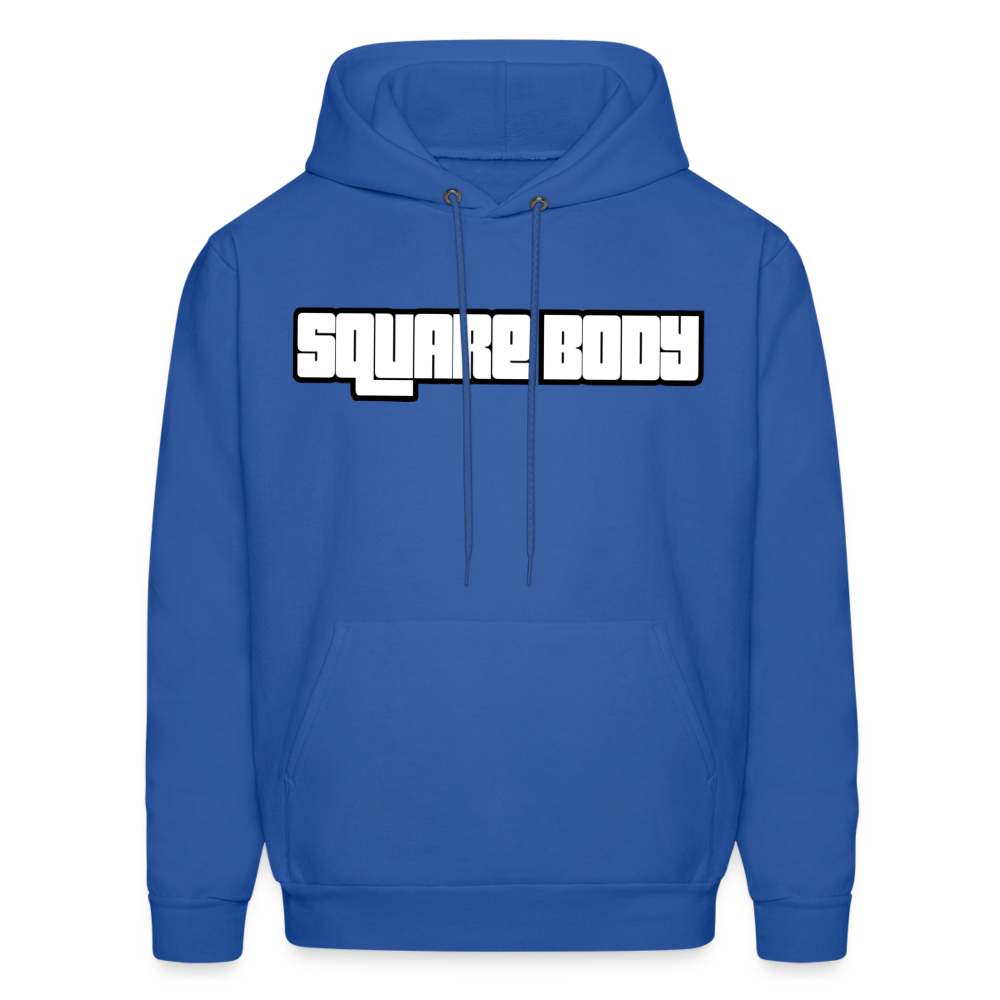 Square Body Letter Hoodie - royal blue