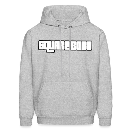 Square Body Letter Hoodie - heather gray