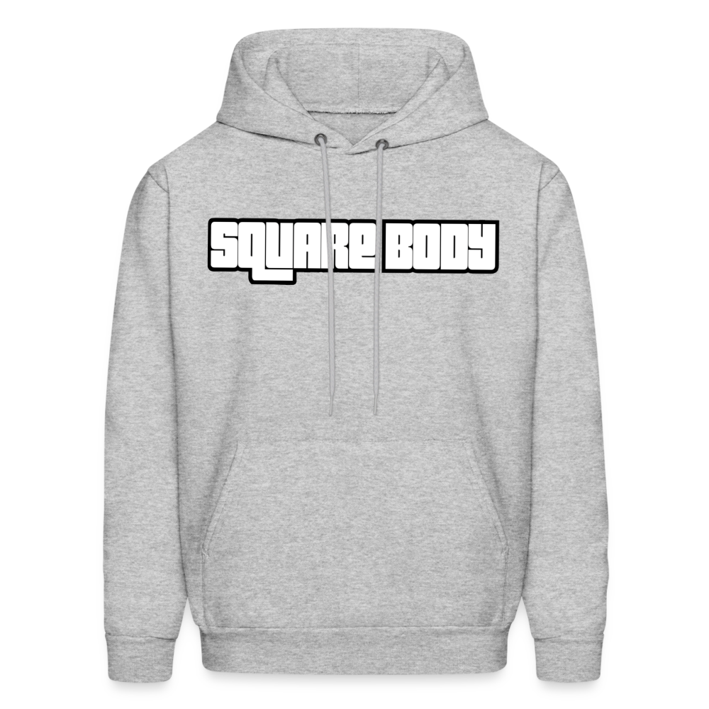 Square Body Letter Hoodie - heather gray