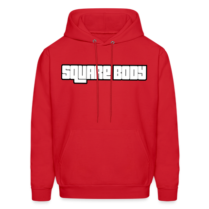 Square Body Letter Hoodie - red