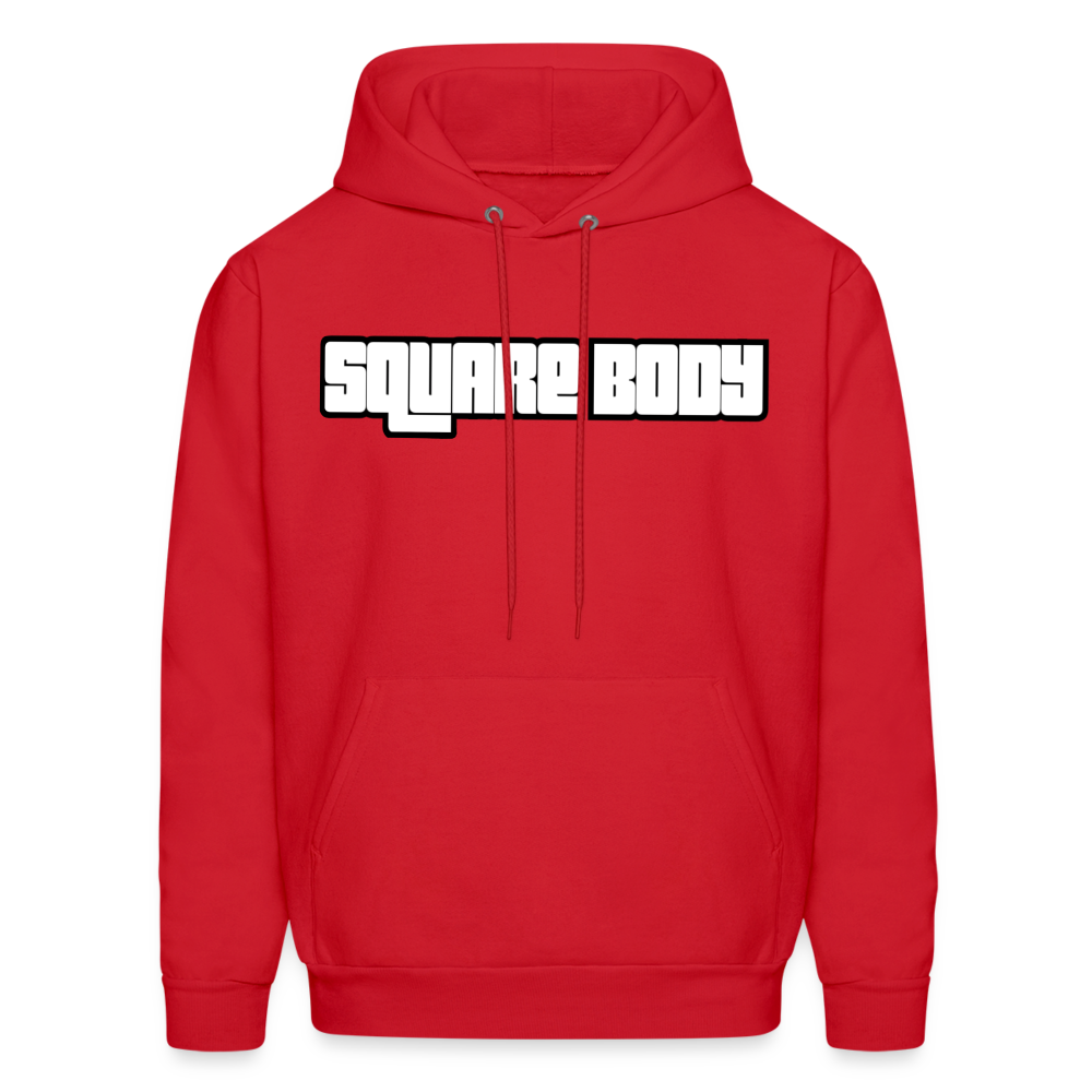 Square Body Letter Hoodie - red