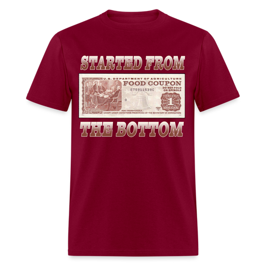 Started From The Bottom T-Shirt - burgundy