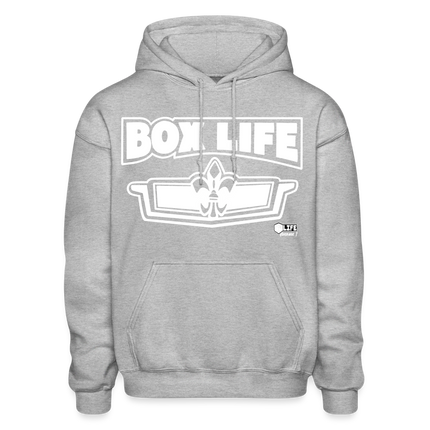 Box Life Whiteout Logo Hoodie - heather gray