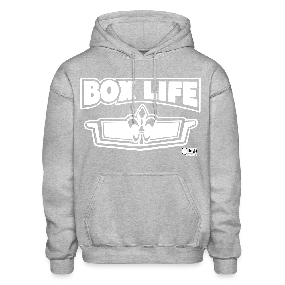 Box Life Whiteout Logo Hoodie - heather gray