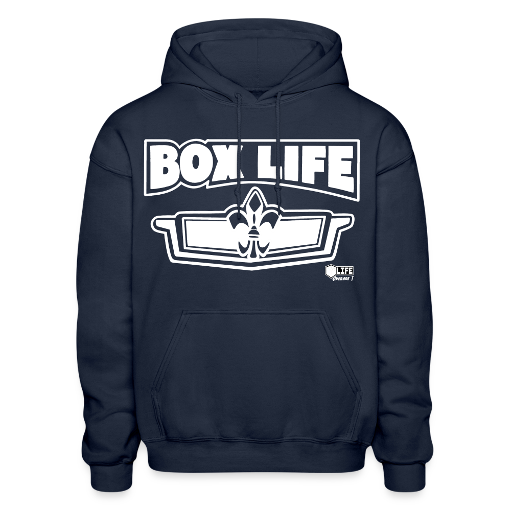 Box Life Whiteout Logo Hoodie - navy