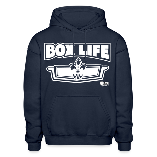 Box Life Whiteout Logo Hoodie - navy