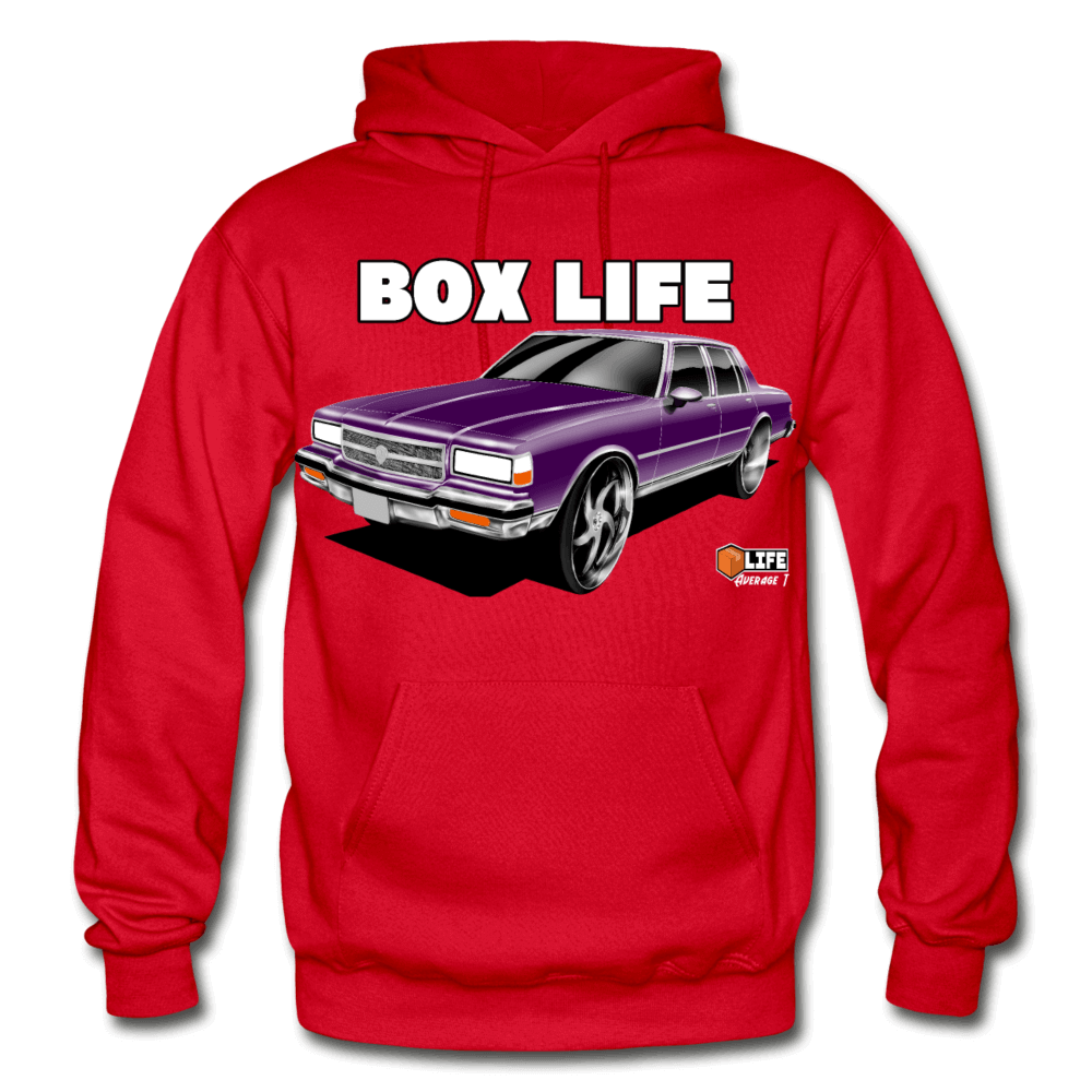 Box Chevy Life Purple Baldhead  Hoodie - red