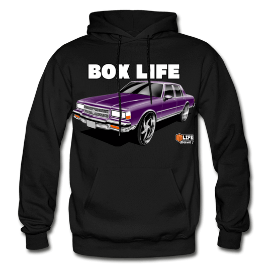Box Chevy Life Purple Baldhead  Hoodie - black