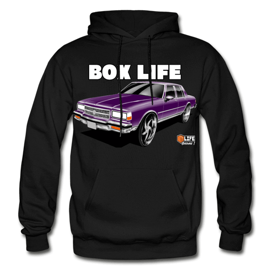 Box Chevy Life Purple Baldhead Hoodie - black
