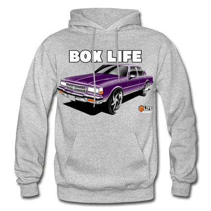 Box Chevy Life Purple Baldhead  Hoodie - heather gray