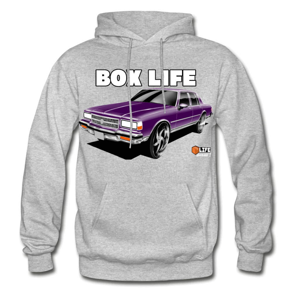 Box Chevy Life Purple Baldhead  Hoodie - heather gray